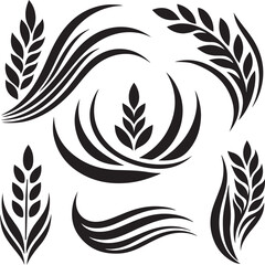 Fototapeta premium Wheat icon vector illustration