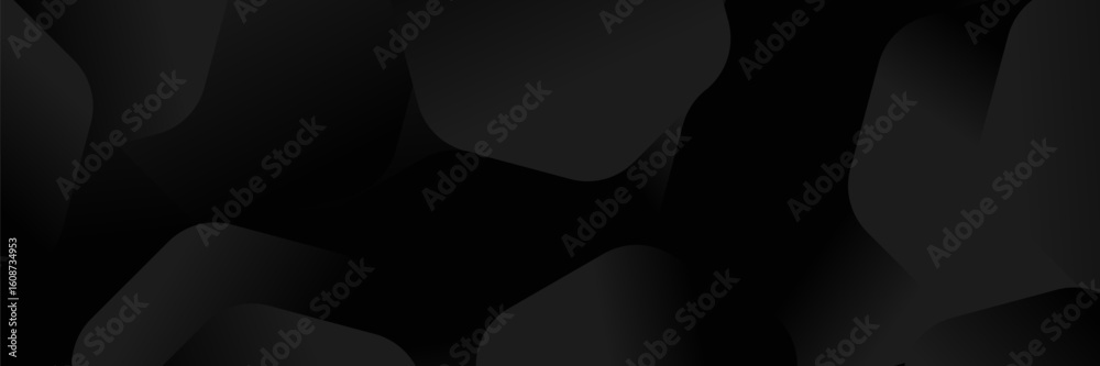 Poster abstract dark background featuring a soft black gradient and geometric shapes.