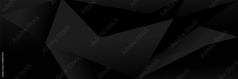 Poster abstract dark background featuring a soft black gradient and geometric shapes.