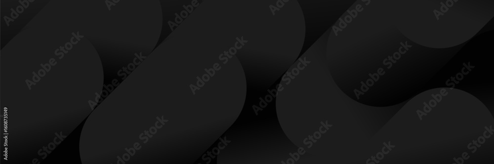 Wall mural abstract dark background featuring a soft black gradient and geometric shapes.