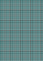 Seamless Teal and Gray Plaid Pattern for Fabric Design