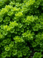 Bright green algae closeup as texture and background