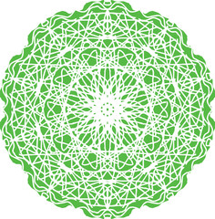 Green floral festive mandala vector