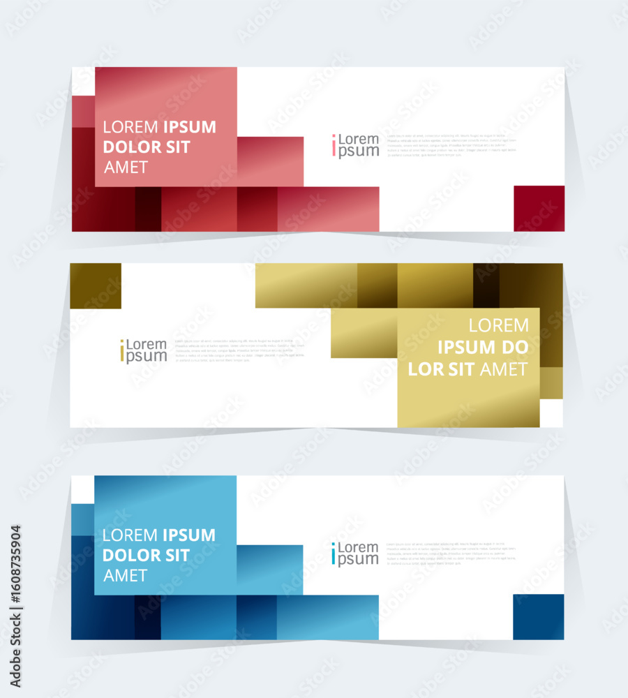 Wall mural banner or header template featuring a color gradient design with abstract geomatic shapes.