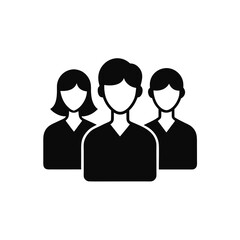 Three people group icon team community