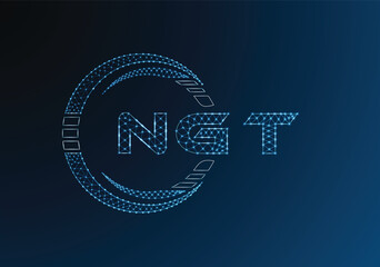 NGT low poly letter logo vector design. NGT lower poly logo design. Low poly logo.