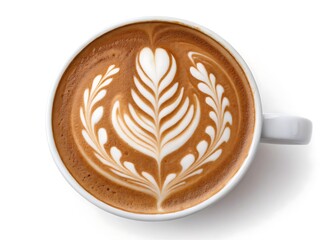 cup of coffee on white background