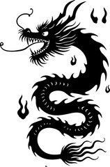  Eastern Dragon Tattoo Art" design vector graphics