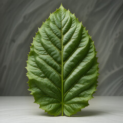 front of the kratom leaf (Mitragyna speciosa) on white blackground, Drugs and Narcotics