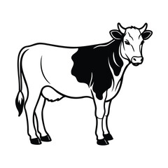 Cow line art, animal line art, cow line drawing