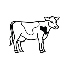 Cow line art, animal line art, cow line drawing