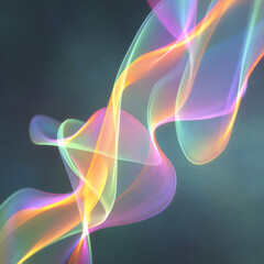 abstract rainbow fluid shape 3d gradient art