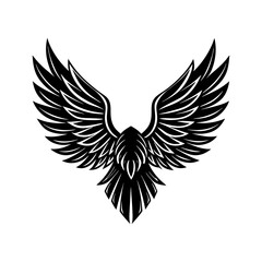 eagle wings vector art silhouette