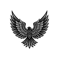 eagle wings vector art silhouette