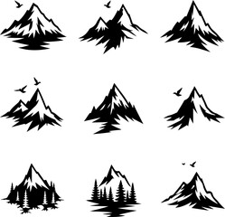 Obraz premium Mountain outdoor, adventure vector bundle