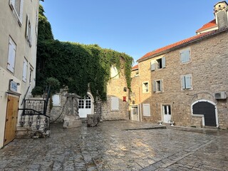 Budva city tourist resort town montenegro Riviera old town Stari Grad