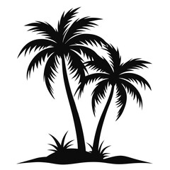 Fototapeta premium silhouette of palm tree
