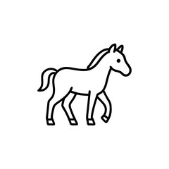 Stylized Horse Icon Depicting Movement And Elegance, A Simple Design Suitable For Various Creative Projects And Applications Needing Animal Representation