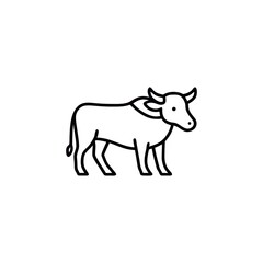 Minimalist Line Art Depiction of a Buffalo Majestic Creature Design Ideal for Logos and Graphic Elements Across Various Applications