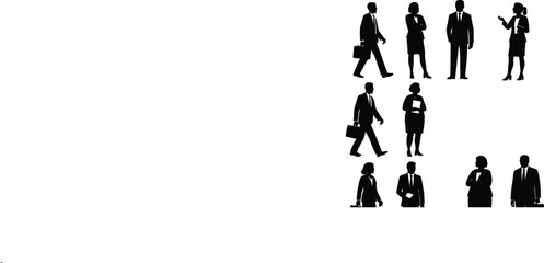 Business people  men and women vector set.eps