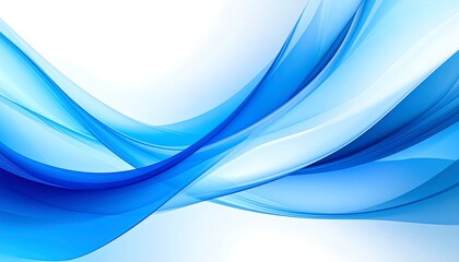 Obraz premium Abstract blue waves flowing on white background