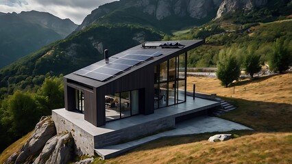 Sleek Hillside House with Long Cantilever Design