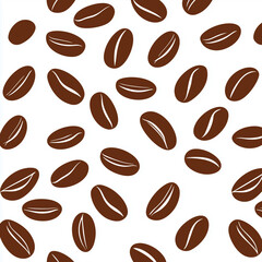 Brown coffee beans isolated on white background