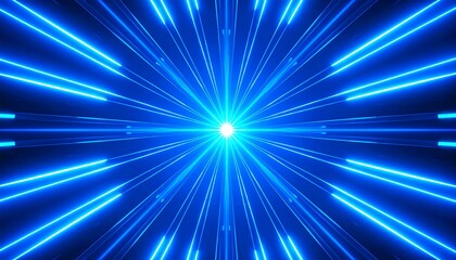Obraz premium Abstract, radiating blue light pattern