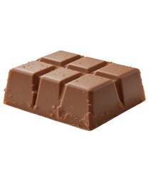 Close up of a smooth milk chocolate bar with detailed texture on black background