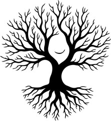 Mystic Tree Silhouette Collection" vector 