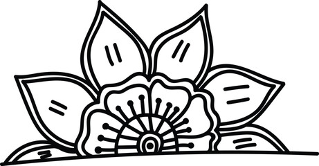 Mandala Flower Tattoo Outline