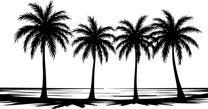 Coconut Tree Silhouette" Images  Browse 1,693 Stock Photos, Vectors, and  Video | Adobe Stock
