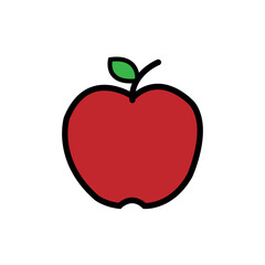 Fototapeta premium apple silhouette icon design template