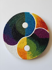 ying yang multicolore