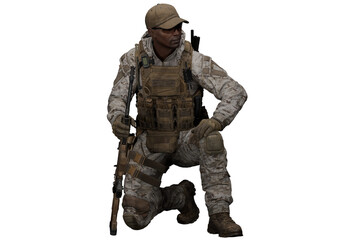 Special force sit grab weapon