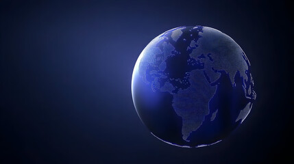Fototapeta premium Majestic View of Earth Illuminated at Night with City Lights Glow Background