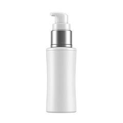 Elegant White Pump Bottle for Skincare or Cosmetic Products