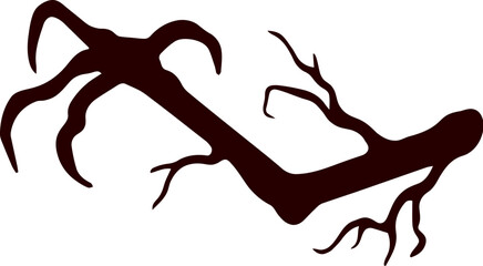 Abstract flowing shape silhouette with organic curves isolated on white background