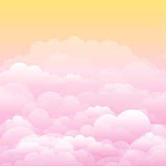 Clouds background in pastel colors
