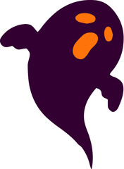 Abstract geometric shape silhouette with flowing lines and curves isolated on white background