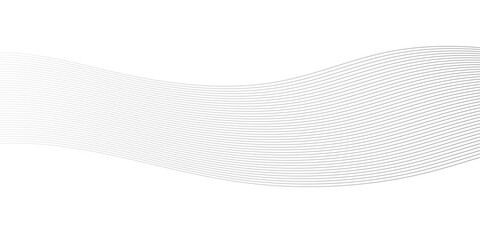 Fototapeta premium Abstract Smooth white wave digital geometric Technology, data science frequency gradient lines on transparent background. Undulate Grey Wave Swirl, frequency sound wave, twisted curve lines. 