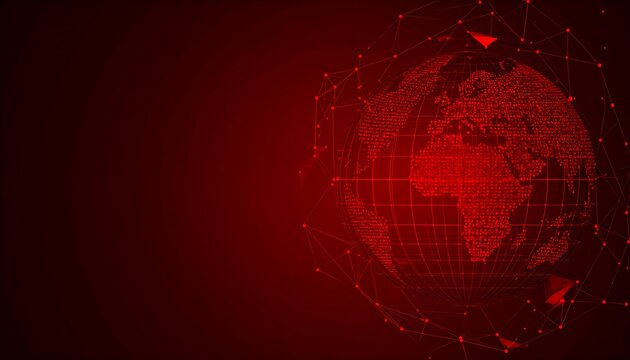 Abstract representation of the Earth in red