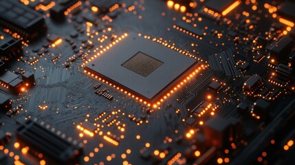 Circuit board with central processor