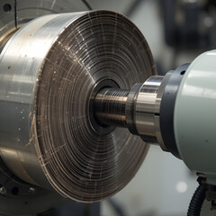 High-precision finishing of the part by grinding with a face abrasive wheel on a cylindrical grinding machine.