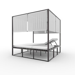 3d render Poolside Cabana design element Furniture
