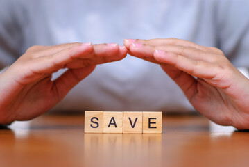 Protecting your savings a financial action personal finances home office image of hands trust and...