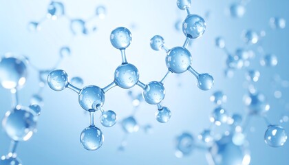 Abstract scientific molecule illustration