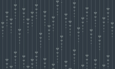 Obraz premium Abstract beautiful black heart seamless pattern background. Vector seamless pattern.