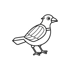 Bird line art, Bird line drawing, cute bird outline