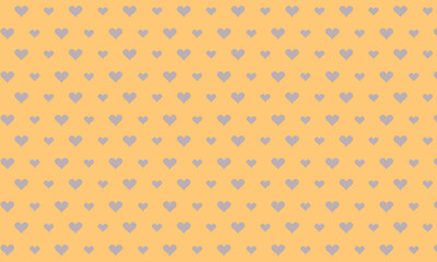 Abstract beautiful yellow and grey heart seamless pattern background. Vector seamless pattern.